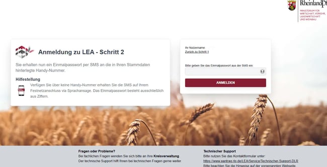 LEA RLP Anmeldung Schritt 2