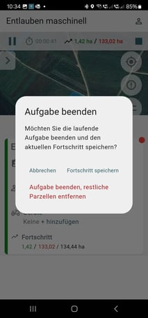 VYC - Aufgabe beenden