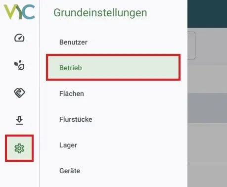 VYC - Menü - Betriebe