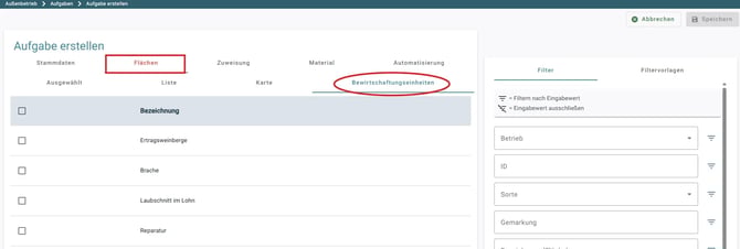 VYC - PP - Bewirtschaftungseinheit