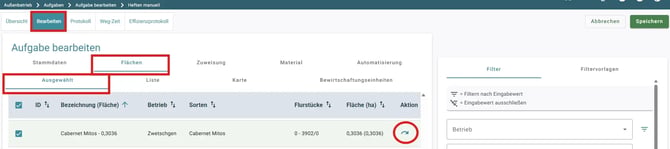 VYC - order - Nachbearbeitung - Liste