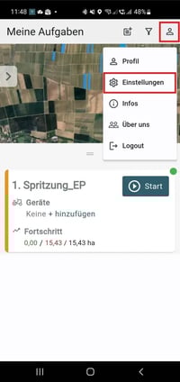 VYCOne - Einstellungen